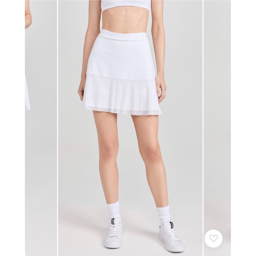 RLX Ralph Lauren Women Size XS Skort White Perforated Eyelet Flare NEW